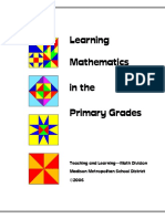 Learning Mathematics in The Primary Grades k-2
