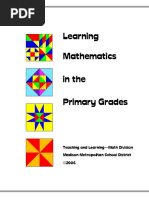 Learning Mathematics in The Primary Grades k-2