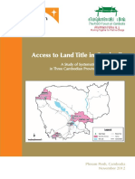 Access to Land Title in Cambodia 2012