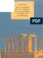 Ronchi Rocco La Verdad en El Espejo Los Presocraticos y El Alba de La Filosofia