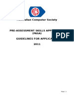 Pasa Guidelines For Applicants
