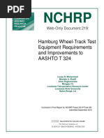 Hamburg Wheel Track Test Requirements NCHRP - w219