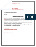 Green Building Declaration for Permit Application