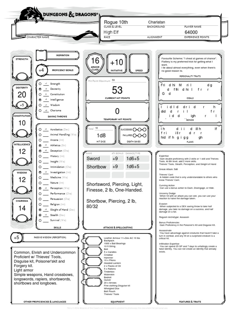 Dungeons & Dragons 5E rogue class explained