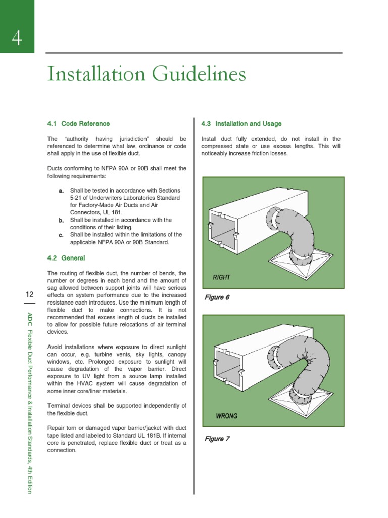 ADC Flexible Duct Performance & Installation Standards. Installation