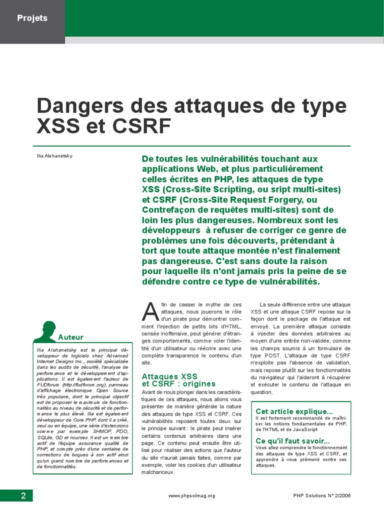 Attaques XSS et CSRF : Comprendre les risques | PDF | Cookie ...