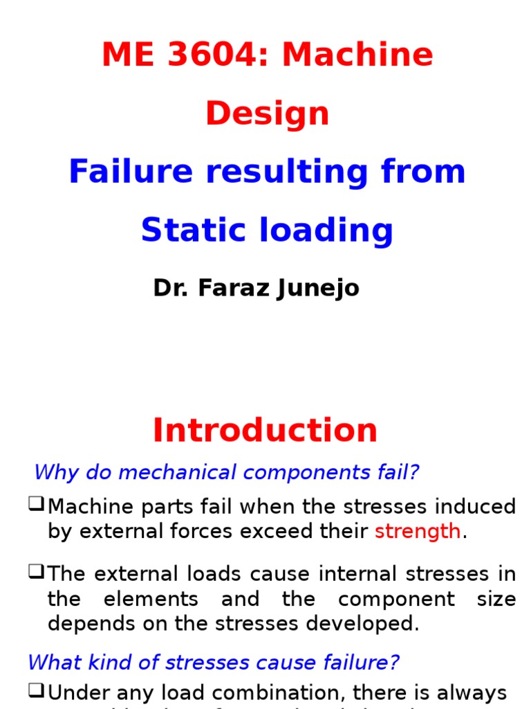 Static Load Failure in Materials | PDF | Strength Of Materials | Yield ...