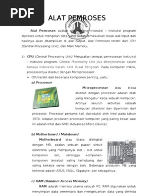 Alat Pemroses Komputer