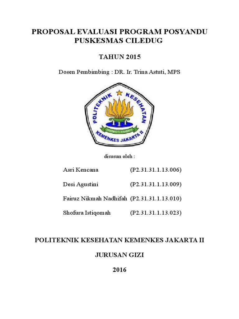 Proposal Evaluasi Program Posyandu