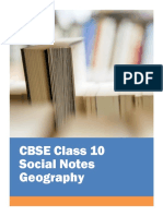 CBSE Class 10 Social Science Geography Notes