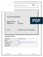 FS - Gantt Chart Data Transfer From SAP To APS - Functional Specification