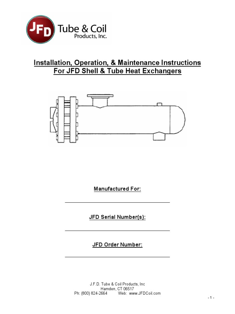 JFD Shell & Tube Heat Exchanger Guide | PDF