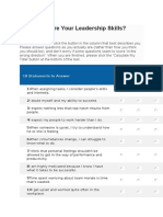 How Good Are Your Leadership Skills?: Instructions