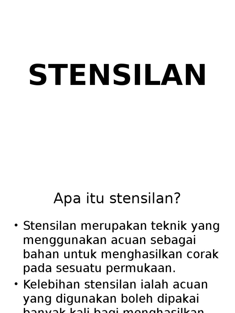 Stensilan 1 | PDF