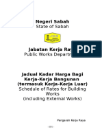 Sabah Public Works Department Schedule of Rates for Building Works (including external works