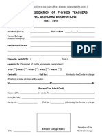 Students Registration Form 2015 PDF