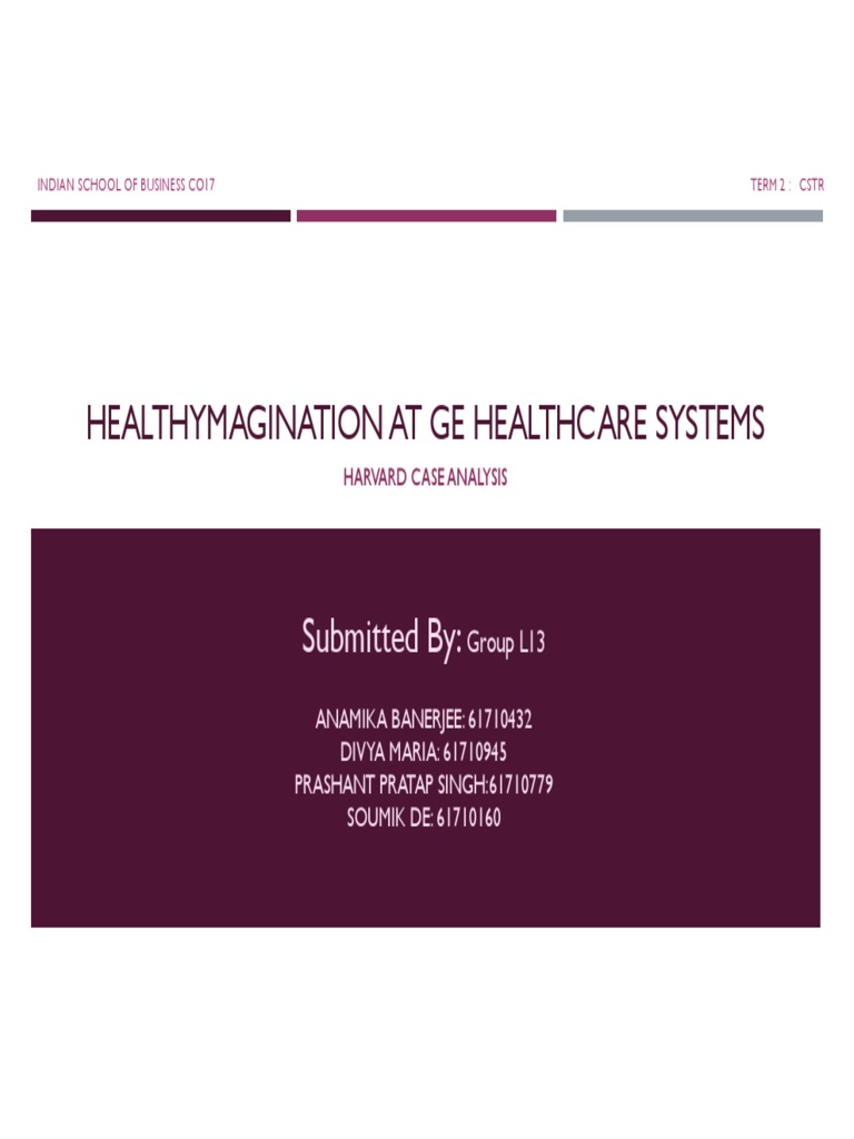 Healthymagination at ge healthcare systems essay image