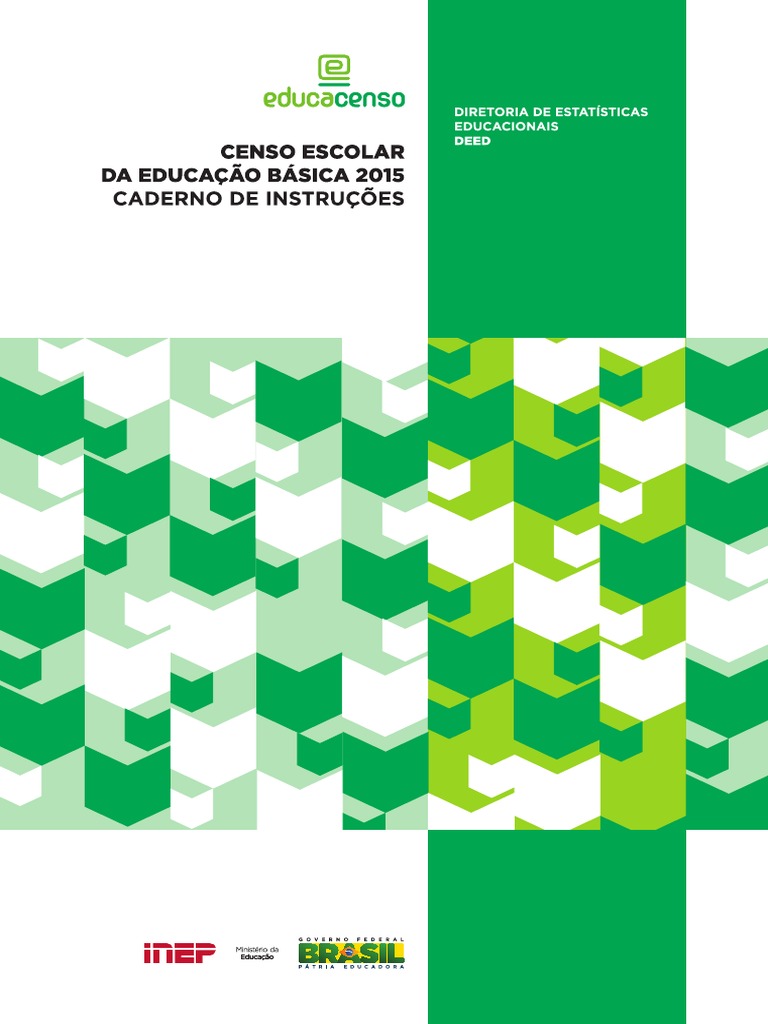 Caderno de Instruções Do Censo Escolar PDF Desperdício Bibliotecas