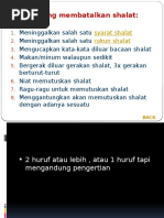 Hal-Hal Yang Membatalkan Shalat