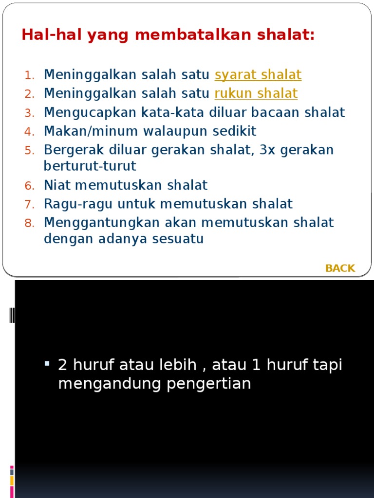 5 Hal Hal Yang Membatalkan Shalat