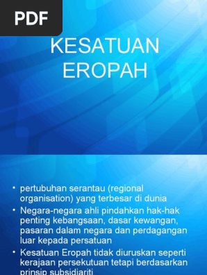 Kesatuan Eropah Pdf