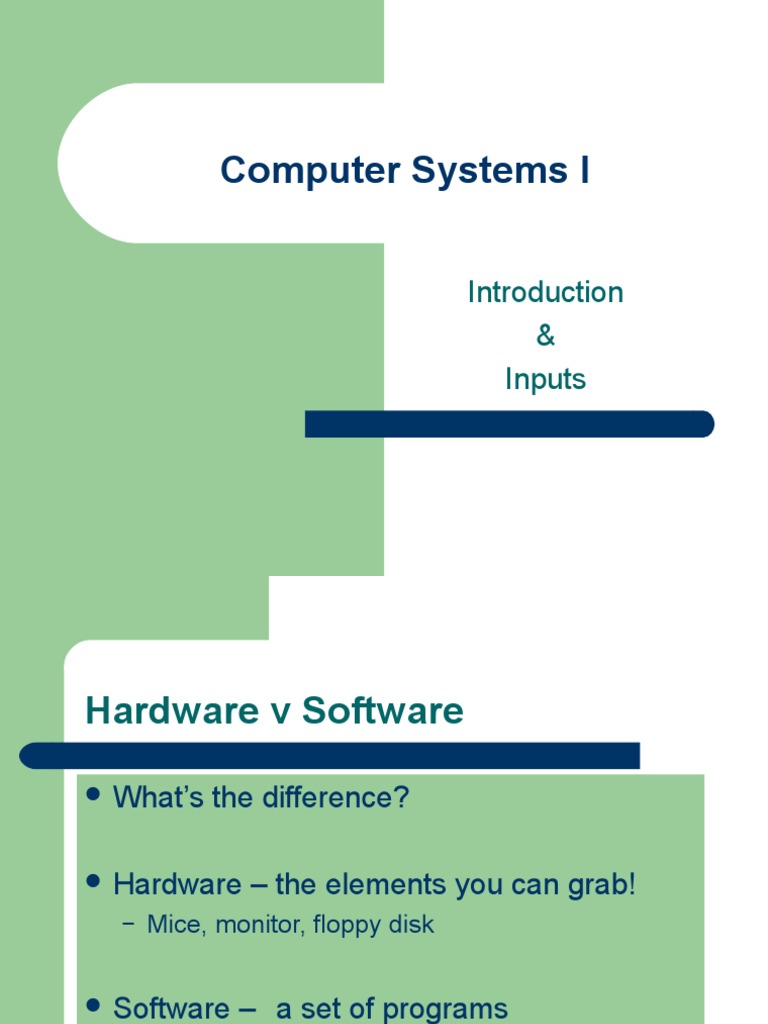 Intro to Computer Systems | PDF | Computer Hardware | Input/Output