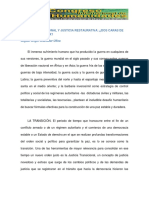 Justicia transicional y restaurativa: ¿Dos caras de la paz