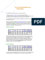 Explicación de Los Resultados de Paternidad