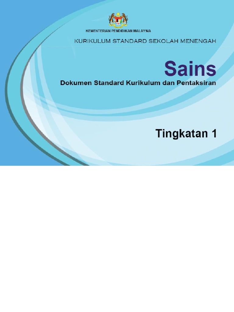 DSKP KSSM Sains Tingkatan 1 PDF | PDF