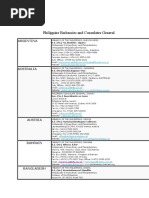 Philippine Embassies and Consulates General