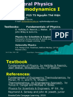 General Physics - Thermodynamics I Work & First Law