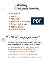 Factors Affecting 2nd LL