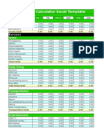 Home Budget Calculator Excel Template