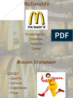 Mcdonalds SWOT