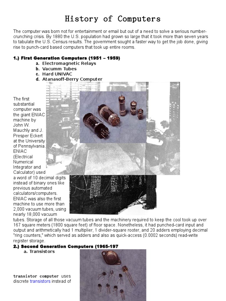 History of Computers | PDF | Young Adult
