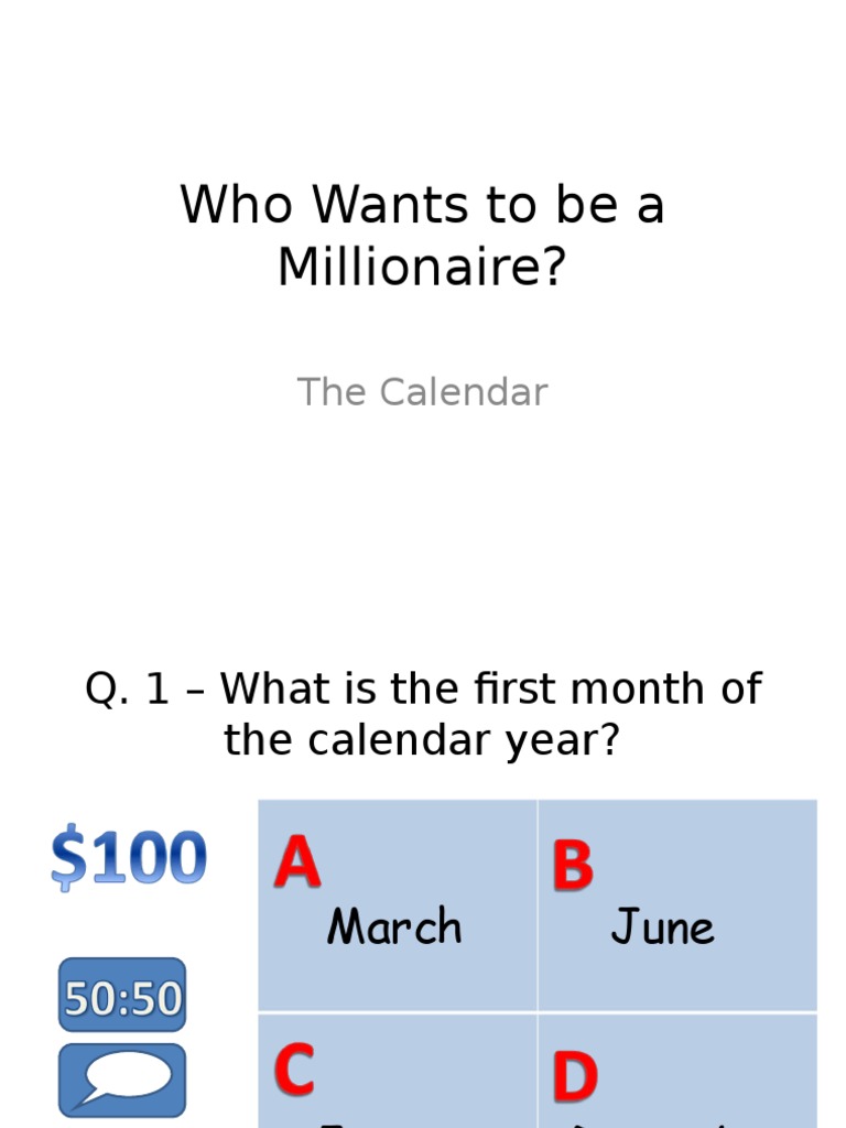 Calendar Quiz: Month Trivia Questions | PDF | Travel