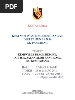 Kertas Kerja Motivasi Tahun 6  PDF