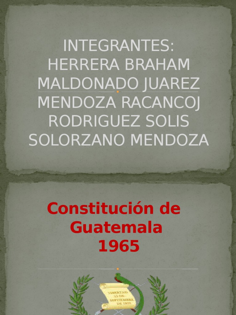 Constitucion de 1965 | PDF | Política | Derecho