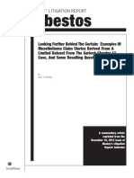Kirk T. Hartley, Looking Further Behind The Curtain: Examples of Mesothelioma Claim Stories Derived from a Limited Dataset from the Garlock Chapter 11 Case, and Some Resulting Questions, 30 Mealey's Litigation Report: Asbestos: #22 (Dec. 16, 2015