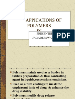 Appications of Polymers IN CDDS: Presented by Jagadeeswarareddy