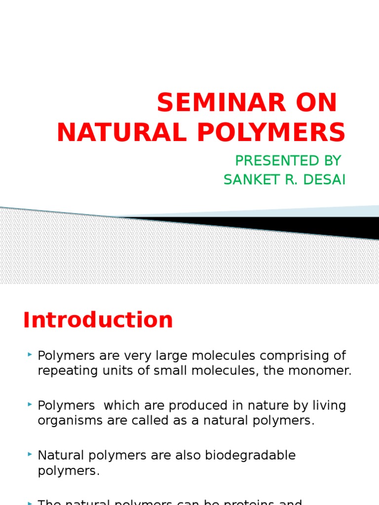 SEMINAR On Natural Polymers | PDF