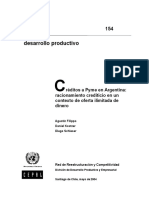 Créditos A Pyme en Argentina: Racionamiento Crediticio en Un Contexto de Oferta Ilimitada de Dinero