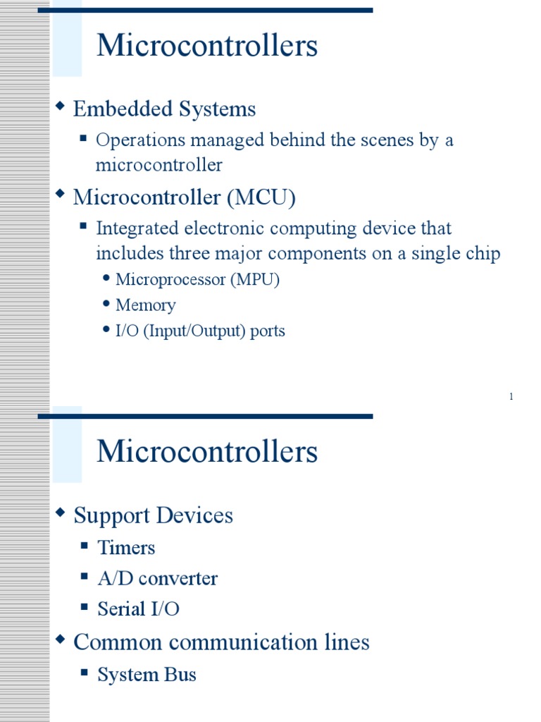 Microcontrollers: Embedded Systems | PDF | Microcontroller | Input/Output