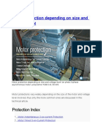 Motor Protection Depending On Size and Voltage Level