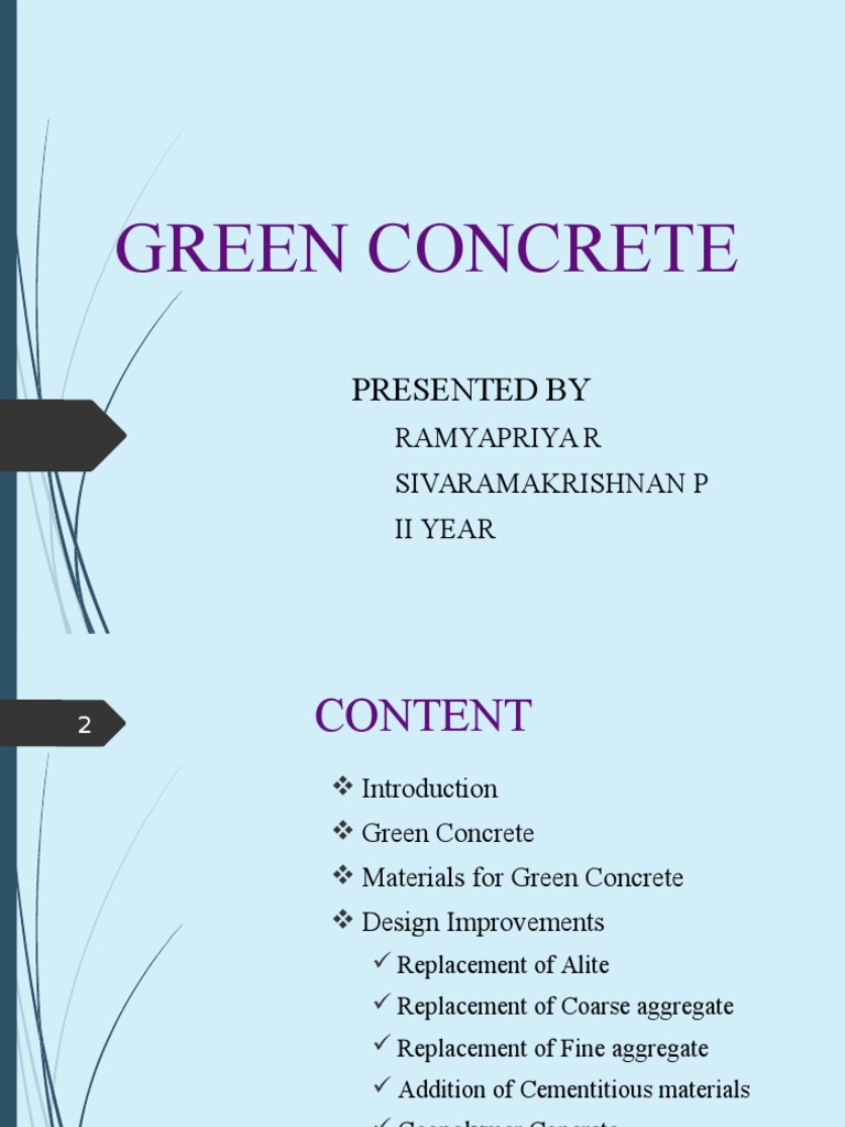 Green Concrete: Sustainable Solutions | PDF | Construction Aggregate ...