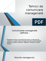 Tehnici de Comunicare Managerială