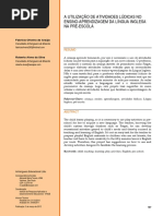 ARAUJO-Fabricia Oliveira & SILVA-Roberta Alves_A Utilização de Atividades Lúdicas No EA de LI Na Pre Escola_2010