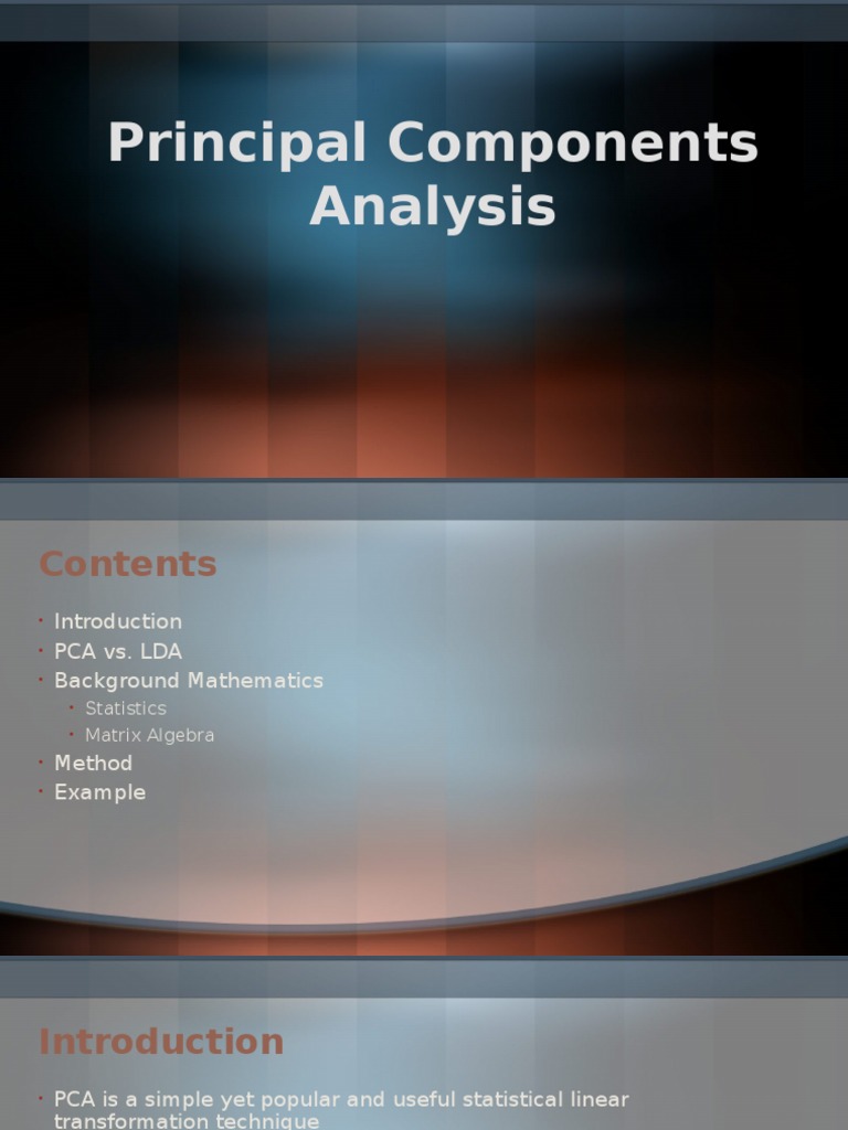 Principal Component Analysis | PDF | Eigenvalues And Eigenvectors ...