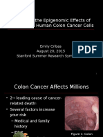 Analyzing The Epigenomic Effects of Butyrate On Human Colon Cancer Cells