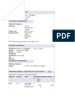 Academic Transcript